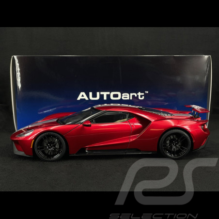 Ford GT 2017 Liquid Red / Bandes Argentées 1/12 Autoart 12106