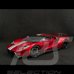 Ford GT 2017 Liquid Red / Silver Stripes 1/12 Autoart 12106