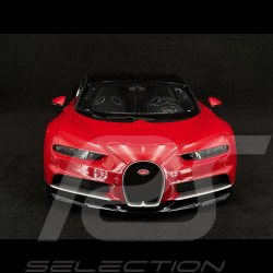 Bugatti Chiron 2017 Italienisches Rot / Nocturne Schwarz 1/12 Autoart 12113