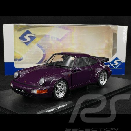 Porsche 911 Turbo Type 964 1990 Violet Bleu Métallisé 1/18 Solido S1803412