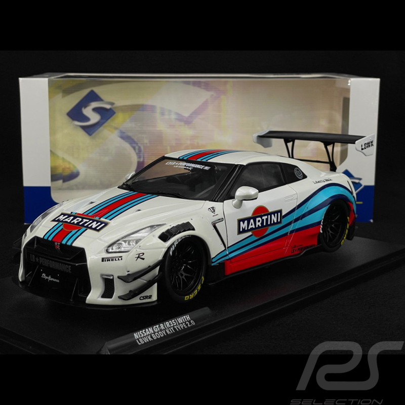 Nissan GT-R R35 Liberty Walk Body Kit 2.0 Martini 2024 White 1/18 Solido S1805819
