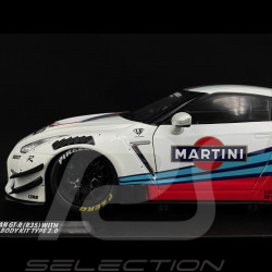 Nissan GT-R R35 Liberty Walk Body Kit 2.0 Martini 2024 Blanc 1/18 Solido S1805819