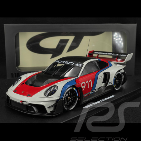 Porsche 911 GT3 R Type 992 n° 911 Rennsport 2023 White / Blue / Red 1/18 GT Spirit GT495