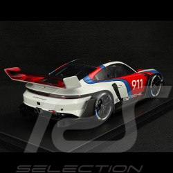Porsche 911 GT3 R Type 992 n° 911 Rennsport 2023 White / Blue / Red 1/18 GT Spirit GT495