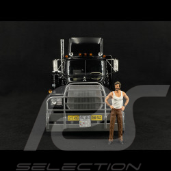 Set von Lastwagen Mack RL 700L 1974 Schwarz Convoy + Rubber Duck Figur 1/18 Road Kings