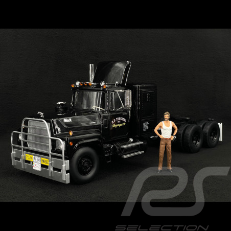Duo Camion Mack RL 700L 1974 Noir Convoy + Figurine Rubber Duck 1/18 Road Kings