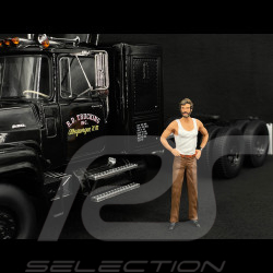 Set of Truck Mack RL 700L 1974 Black Convoy + Rubber Duck Figurine 1/18 Road Kings