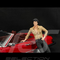 Set von Mercedes 450 SL R107 1985 Rot US Version + Bobby Ewing Dallas Figur 1/12 KK Scale