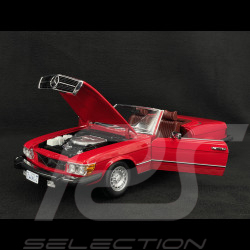 Set von Mercedes 450 SL R107 1985 Rot US Version + Bobby Ewing Dallas Figur 1/12 KK Scale