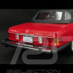 Set of Mercedes 450 SL R107 1985 Red US Version + Bobby Ewing Dallas Figurine 1/12 KK Scale