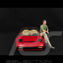 Duo Ferrari 308 GTS Quattrovalvole 1982 Rouge US Version + Figurine Thomas Magnum 1/12 KK Scale