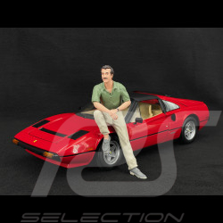 Duo Ferrari 308 GTS Quattrovalvole 1982 Rouge US Version + Figurine Thomas Magnum 1/12 KK Scale