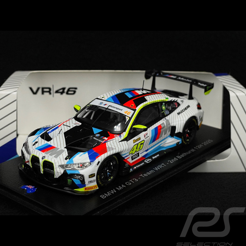 BMW M4 GT3 n° 46 2ème 12h Bathurst 2025 Valentino Rossi 1/43 Spark AS081