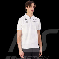 Peugeot Sport Poloshirt mit Reißverschluss am Kragen 2025 Weiß Kappa 37231KW – Herren