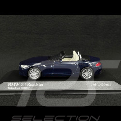 BMW Z4 Roadster 2009 Deep Blue Metallic 1/43 Minichamps 431028130