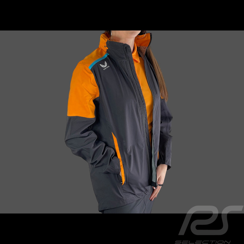 McLaren F1 Team Waterproof Jacket Norris Piastri Exclusive Team Phantom / Papaya Orange TF4709-217 - Women's