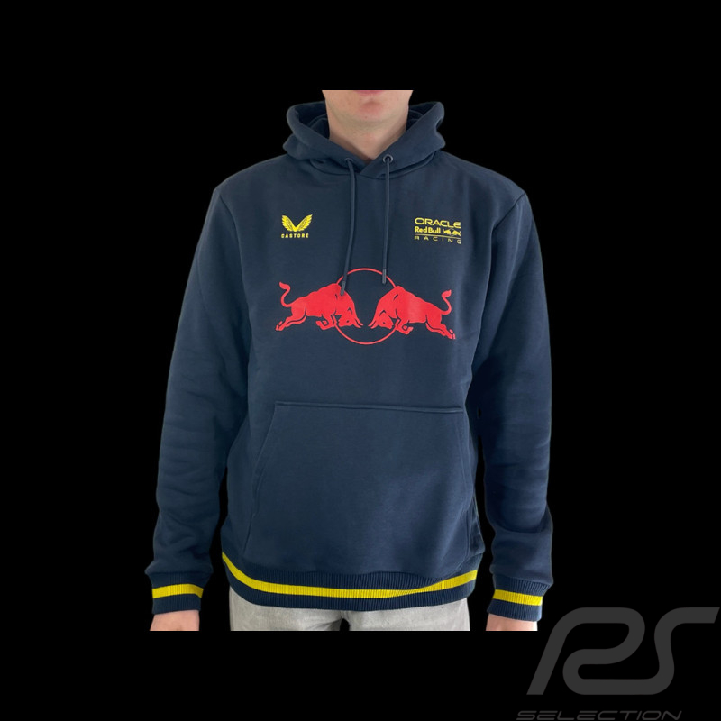 Sweat Red Bull Racing F1 Team à Capuche Verstappen Bleu Nuit / Jaune TU10171-020 - Mixte
