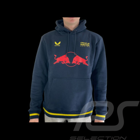 Sweat Red Bull Racing F1 Team à Capuche Verstappen Bleu Nuit / Jaune TU10171-020 - Mixte