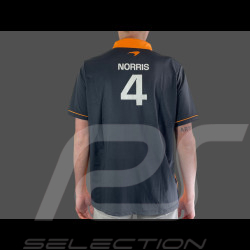 McLaren F1 Team Polo Shirt Plain Lando Norris n° 4 Orange Papaya / Phantom TM0457LN - Men's