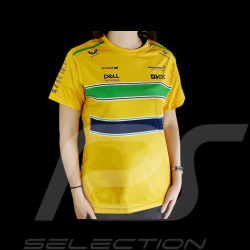 McLaren T-Shirt F1 Team Ayrton Senna GP Monaco Gelb TM10678 – Damen