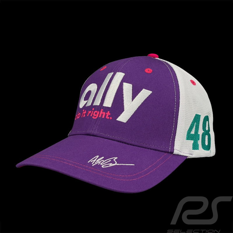 Casquette Alex Bowman n° 48 Trucker Hendrick Motorsports NASCAR Ally Team Violet / Blanc TU9135-050