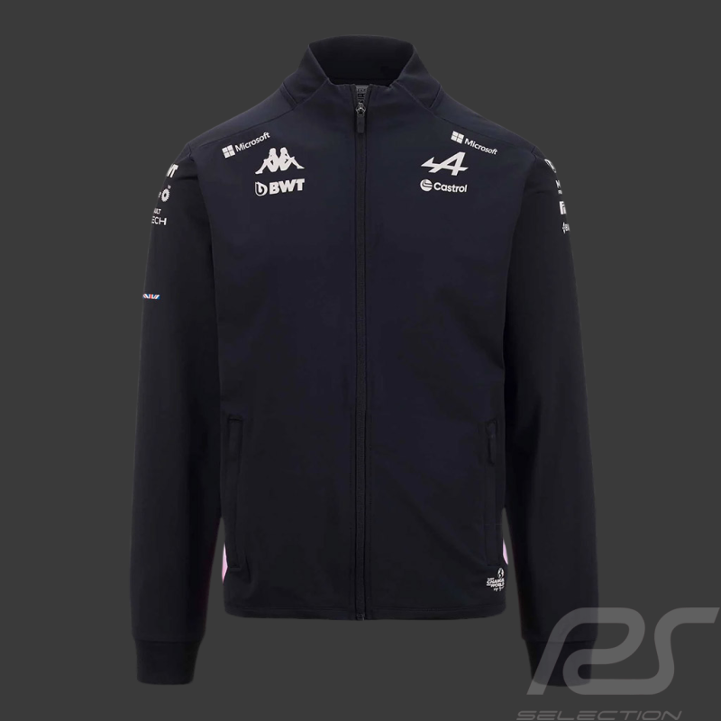 Veste Alpine F1 Team BWT Gasly Adriso Softshell Noir / Bleu / Rose Kappa 351L6JW_A01 - homme
