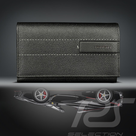 Ferrari Geldbörse Schwarz Leder 13053BLK0