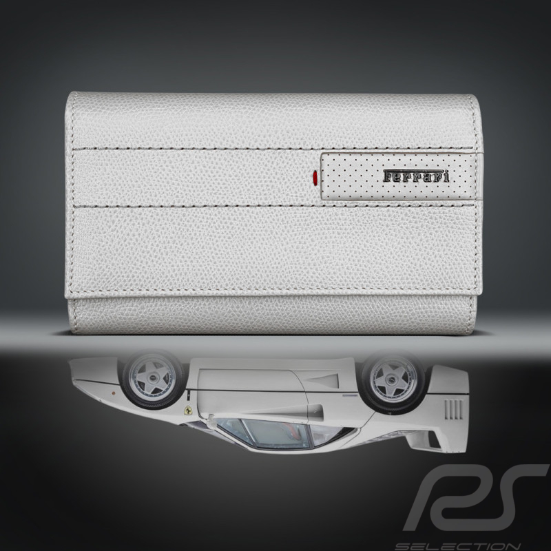 Ferrari Geldbörse Weiß Leder 13053WHT0