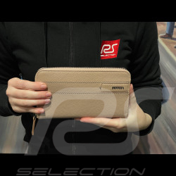 Ferrari Wallet / Purse Beige Leather 13056RCP0