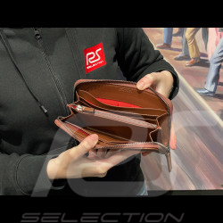 Portefeuille Ferrari Porte-Monnaie en Cuir Marron 13056BRW0