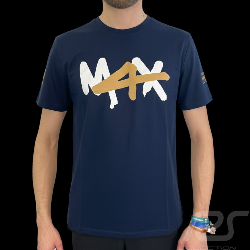T-shirt Red Bull Racing F1 Team Max Verstappen Edition Champion Bleu Nuit TU14338-020 - Mixte