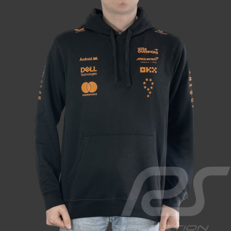 McLaren F1 Team Kapuzenpullover 2024 Weltmeister Norris Piastri Schwarz TU14332-010 - Unisex