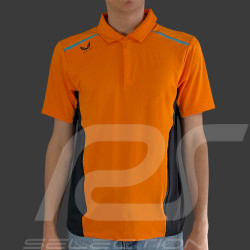 McLaren F1 Team Polo Shirt Norris Piastri Exclusive Team Papaya Orange / Phantom TM4716-076 - Men's