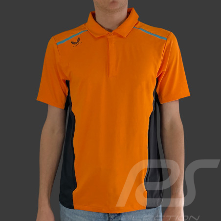McLaren F1 Team Poloshirt Norris Piastri Exklusiv Rennstall Papaya Orange / Phantom TM4716-076 - Herren