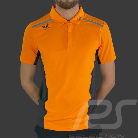 McLaren F1 Team Poloshirt Norris Piastri Exklusiv Rennstall Papaya Orange TM4716F1-076 - Herren