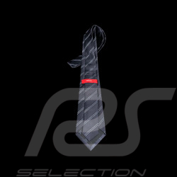 Cravate Ferrari à Rayures en Soie Bleu Marine L0313FXA0