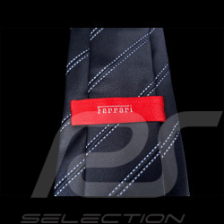 Ferrari Tie in Silk Striped Navy Blue L0313FXA0
