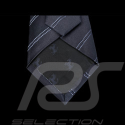 Cravate Ferrari à Rayures en Soie Bleu Marine L0313FXA0