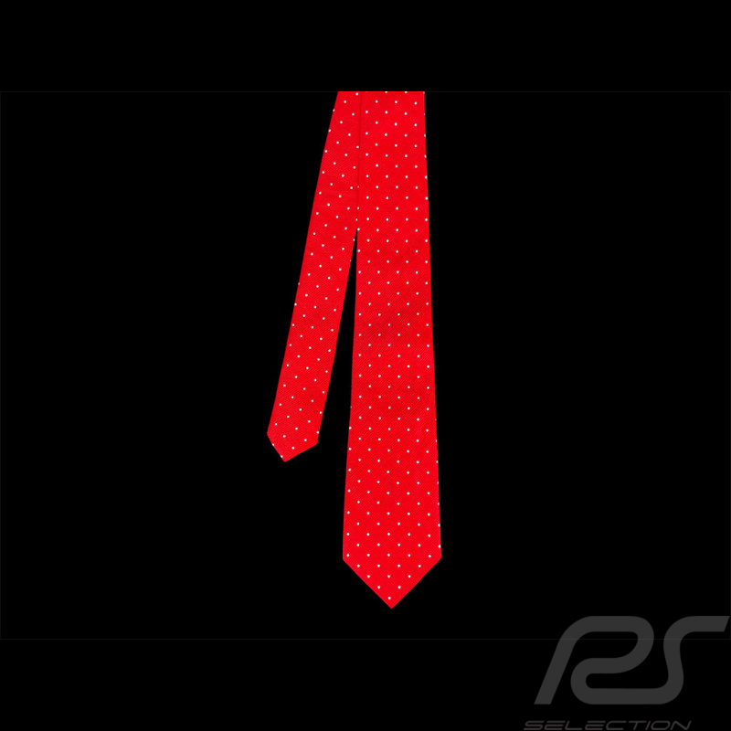 Ferrari Krawatte mit Punkten aus Seide Rot L0316RED0
