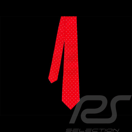 Cravate Ferrari à Pois en Soie Rouge L0316RED0