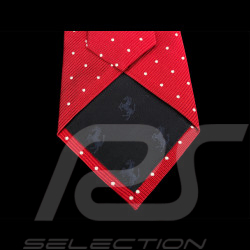 Ferrari Krawatte mit Punkten aus Seide Rot L0316RED0