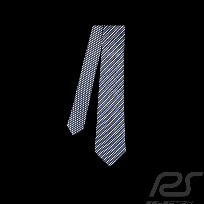 Ferrari Tie in Silk Striped Navy Blue L0314BLU0