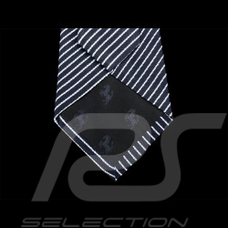 Ferrari Tie in Silk Striped Navy Blue L0314BLU0