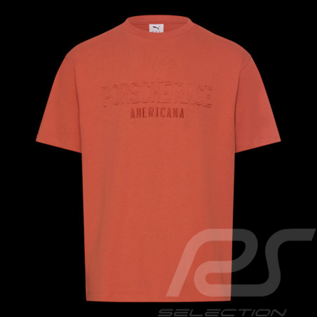 Porsche T-Shirt Race Americana Puma Lavaorange 634484-20