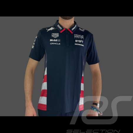 Red Bull Racing F1 Team Polo Shirt America Race Verstappen Night Sky TM5955-190 - Men's