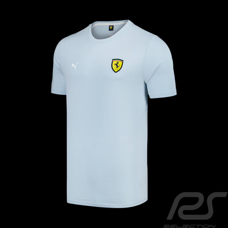 T-shirt Ferrari Pas Cher Fast Place F1 Team Leclerc / Hamilton Puma Bleu Clair 701231833-001 - mixte