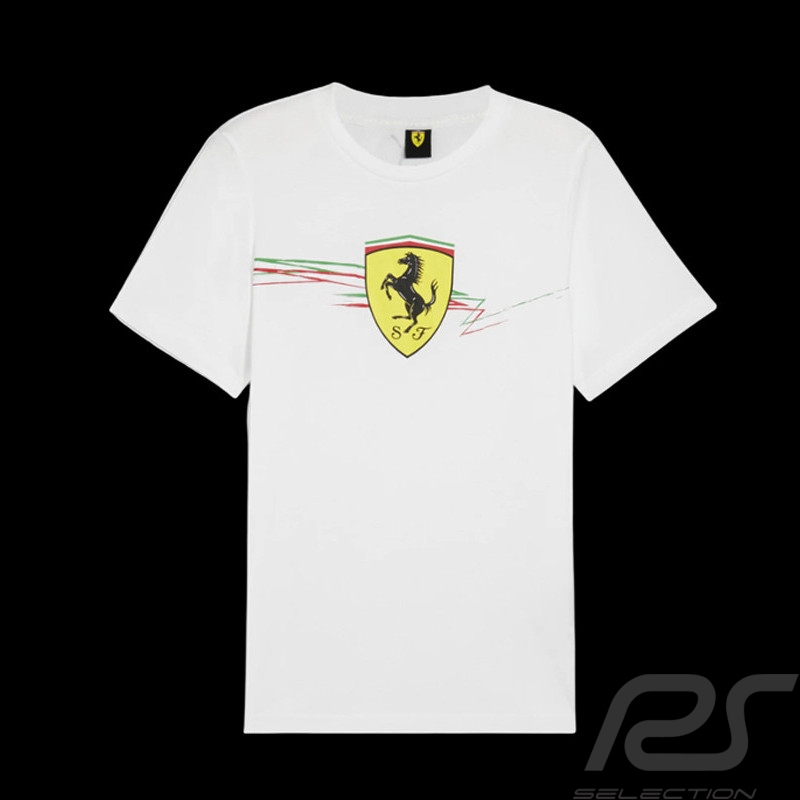 Ferrari T-Shirt Günstige F1 Team Leclerc / Hamilton Puma Weiß 701231832-002 - unisex