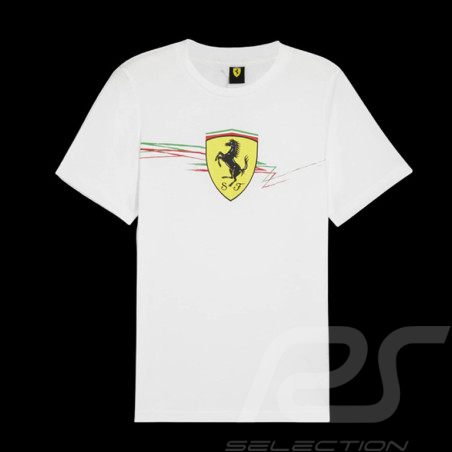 Ferrari T-Shirt Günstige F1 Team Leclerc / Hamilton Puma Weiß 701231832-002 - unisex