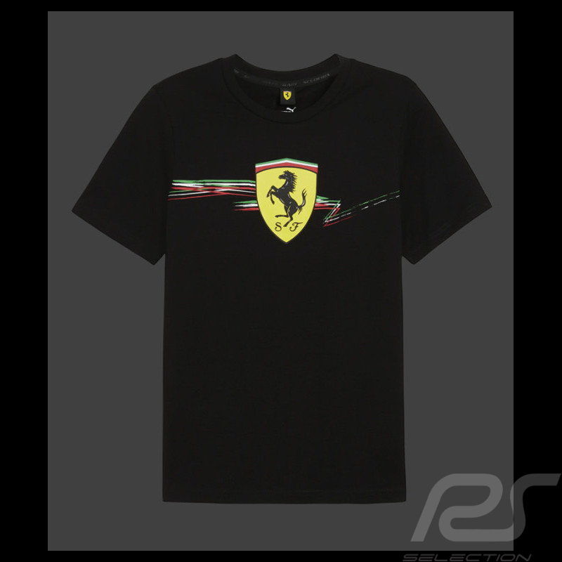 Ferrari T-Shirt Günstige F1 Team Leclerc / Hamilton Puma Schwarz 701231832-001 - unisex