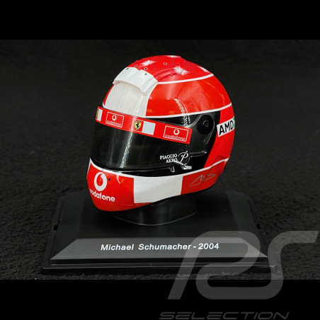 Casque Ferrari Michael Schumacher n° 1 Vainqueur Championnat du Monde 2004 F1 1/5 Spark HELFE33